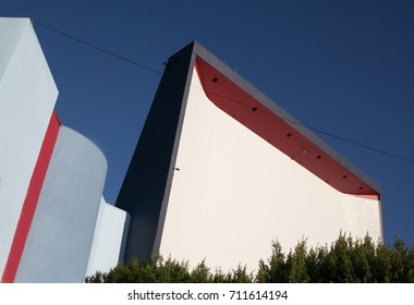 Redondo Beach CA USA November 29 2016  Abstract Architecture Of The Roadium Drive In Movie Theater And Swap Meet In Southern CA.   The Nicest Most Sophisticated Drive In Theater I Have Ever Seen.