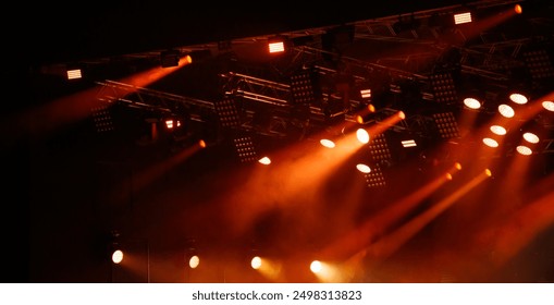 Red-orange color on stage at a concert. - Powered by Shutterstock - Get 15% off with code: PIKWIZARD15