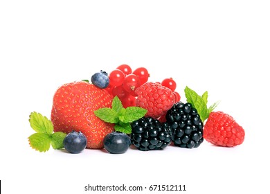 
Reds Fruits Isolated On White Background