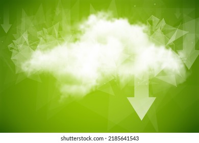 Reduce CO2 Emissions To Limit Climate Change And Global Warming. Abstract Minimalist Design With A Cloud