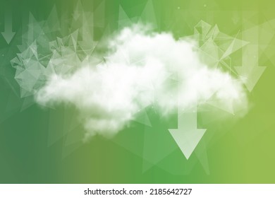 Reduce CO2 Emissions To Limit Climate Change And Global Warming. Abstract Minimalist Design With A Cloud