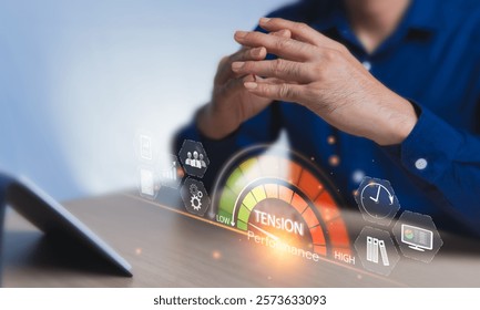 Reduce work tension to increase work efficiency and increase personnel potential. The pressure gauge graph is in the green zone, which is in a safe range. Personnel management controls your stress.