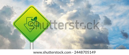 reducing CO2 emissions to stop climate change sign