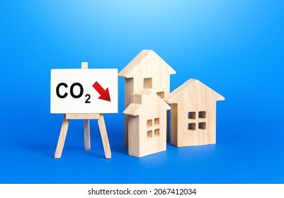 Reducing Greenhouse Gas Emissions From Housing. Environmentally Friendly. Improving Energy Efficiency. Carbon Neutral. Low Impact On Environment. Decarbonization Of Construction Industry And Economy.