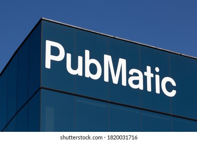 Redwood City, CA, USA - Feb 29, 2020: The Company Sign Is Seen At The Headquarters Of PubMatic, An American Digital Advertising Technology Company For Premium Content Creators.