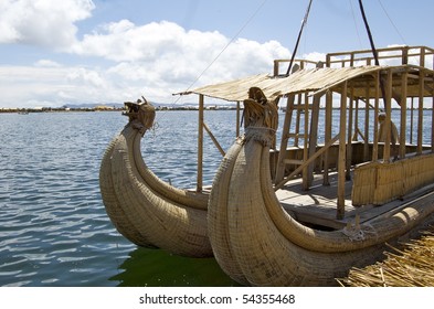 Reed Boat In Lake Titicaca