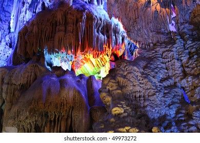 Reed Flute Cave Detail Guilin China