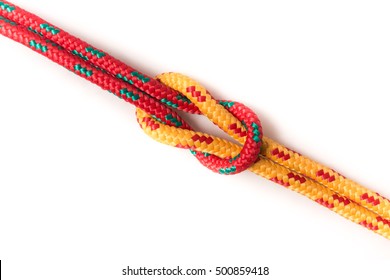 Reef Knot On White Background