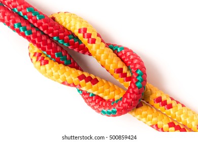 Reef Knot On White Background