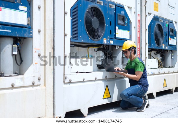 reefer-technician-taking-care-reefer-container-stock-photo-edit-now