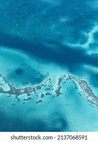 Reefs Strip In Shallow Area, Red Sea. Aerial View