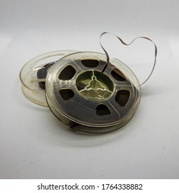 Reels Of Magnetic Audio Tape Used In A Vintage Reel To Reel Tape Recorder