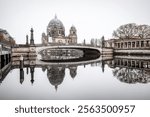 the refelcted berlin cathedral, germany