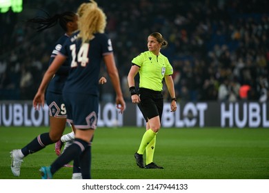 The Referee (woman) During The Football Match Between Paris Saint-Germain (PSG) And FC Bayern Munich (Munchen) On March 30, 2022 At Parc Des Princes Stadium In Paris, France.
