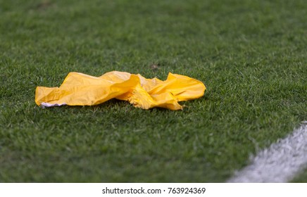 Referee Yellow Flag On The Field For The Clemson Tiger Vs. South Carolina Gamecocks At The William - Brice Stadium In Columbia, SC USA On November 25th, 2017