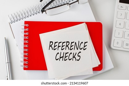 Reference Checks Word On Sticker On Stock Photo 2134119607 | Shutterstock