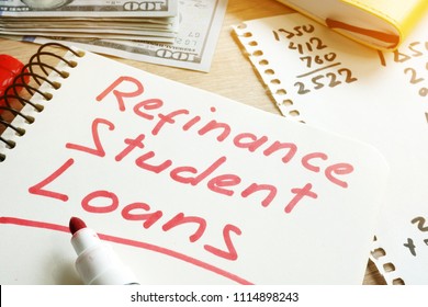 Refinance Student Loans Form On A Desk.