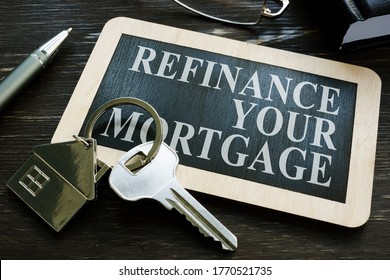 Refinance your mortgage word on the small blackboard. - Shutterstock ID 1770521735