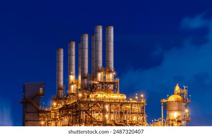 refinery chemical petrochemical plant with cracking furnace for petroleum energy and chemical industry business for chemical product marketing - Powered by Shutterstock