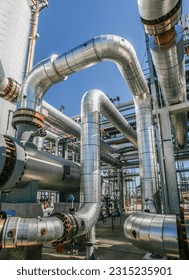 Refinery components inside a refinery