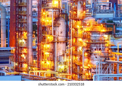 Refinery at night
