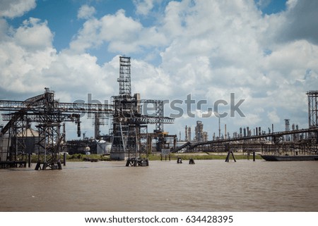 refinery viewed from river