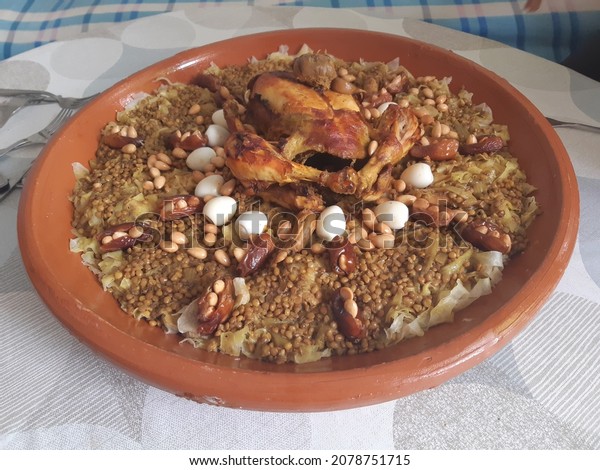 Refissa Traditional Food Morocco Chiken Eggs Stock Photo 2078751715 ...