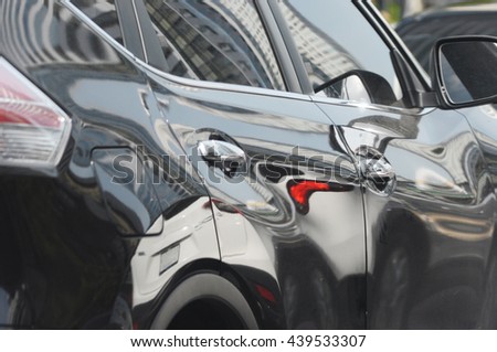 reflect on body of car