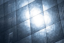 Reflection Abstract Metallic Grid Background, Modern Concept, Copy Space