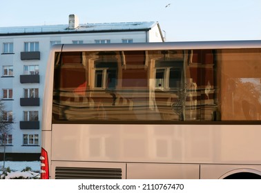 Reflection In The Bus Window.