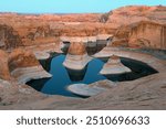 Reflection Canyon at sunset, Lake Powell, Glen Canyon National Recreation Area, Utah, USA