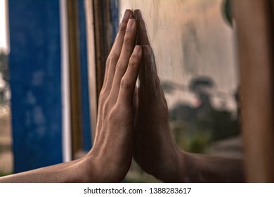 reflection of character on window