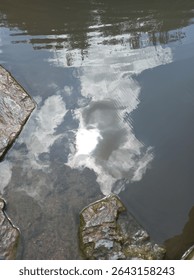 Reflection of clouds in the lake