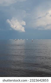 Reflection of clouds in the sea