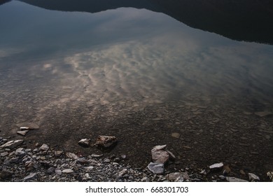 reflection of clouds in water