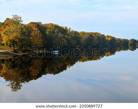 Reflection of Colourful Autumn Foliage Hampton New Brunswick