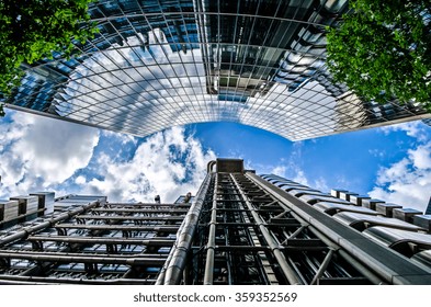 Reflection Corporate Building In The City Of London