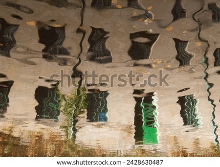 Reflection of doors and windows on a canal Stock photo © 