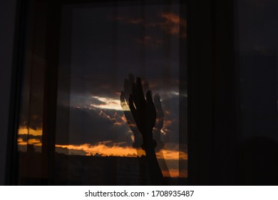 The reflection of the hand in the sunset light is like a mirror inside the body - Powered by Shutterstock - Get 15% off with code: PIKWIZARD15