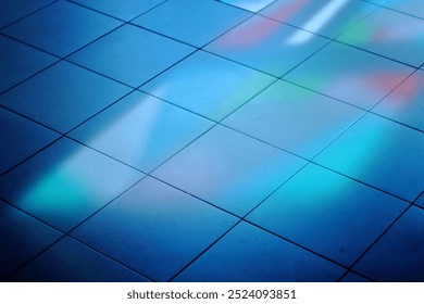Reflection of light passing through colored glass