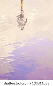 reflection of man silhouette