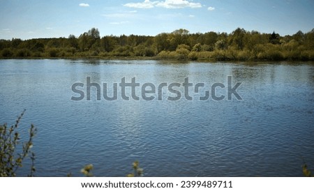 Similar – Image, Stock Photo Autumn Scenery: Neman or Nemunas River from Bird’s-Eye Perspective in Druskininkai, Lithuania