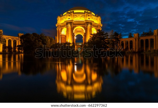 Reflection Neoclassical Palace Fine Arts San Stock Photo Edit Now