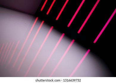 Reflection of neon lights
