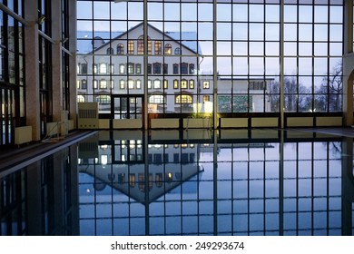 The Reflection In The Night The Indoor Pool