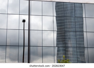 Reflection of an office building 