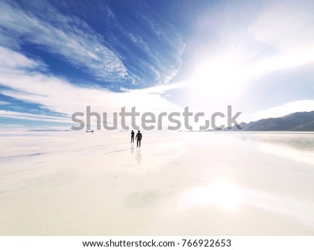 Similar – Image, Stock Photo …a family contemplates the sea