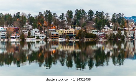 Reflection On Lake Placid Scenic