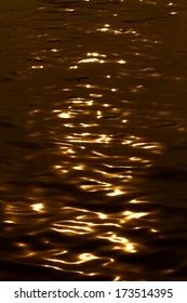 The reflection on the river in sunset