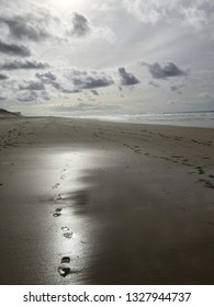 Reflection on the sand